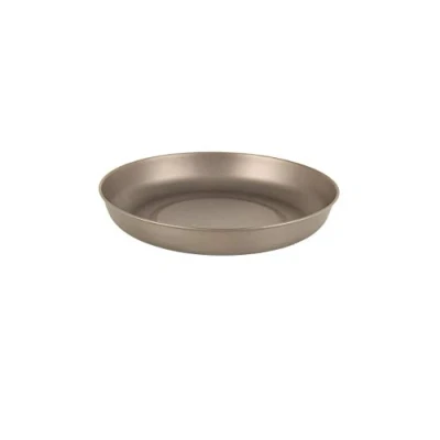 Image of Lifeventure Titanium Plate With Raised Sides Ultra Lightweight Ideal For Camping Or Travel, Silver, 190 x 30 mm