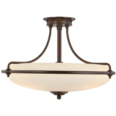 Image of Griffin 4 Light Semi Flush Ceiling Palladian Bronze, E27