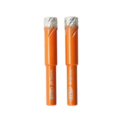 Image of Dry Diamond Drill Bit Set,BGTEC 2pcs 10mm Hole Saw for Granite,Marble,Masonry, Concrete, Tile/Ceramic, Glass, Hard Plastic,Vacuum Brazed Core Kit