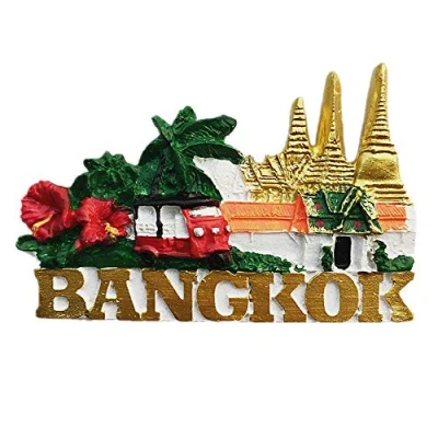 Image of Bangkok Thailand 3D Fridge Magnet Souvenir Gift Collection,Home &amp; Kitchen Decoration Magnetic Sticker Refrigerator
