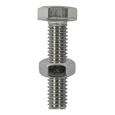 Image of 8x TIMCO Set Screws &amp; Hex Nuts Stainless Steel S840SSP