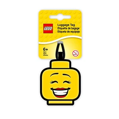 Image of Lego Iconic Girl Face Silicone Luggage/Bag Tag for Travel, Gym, Accessory