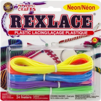 Image of Pepperell Rexlace Plastic Lacing 27yd Neon