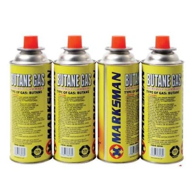 Image of 4 Butane Gas Bottles Heater Cooker Canister Camping BBQ Home