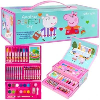 Image of Peppa Pig Art Set, Arts And Crafts For Kids, Colouring Sets Children, Toys