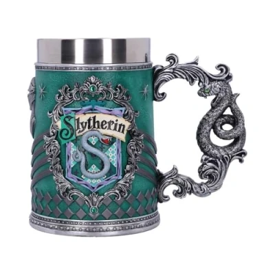Image of Nemesis Now Harry Potter Slytherin Hogwarts House Collectible Tankard, Green Silver, 15.5cm
