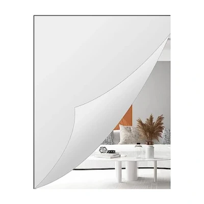 Image of TSKDKIT Self Adhesive Mirror Tiles Stick on Wall Large Acrylic Sheet Thickened Non Glass Body for Bathroom, Bedroom, Wardrobe, Door (40 x 30cm 2.5mm)