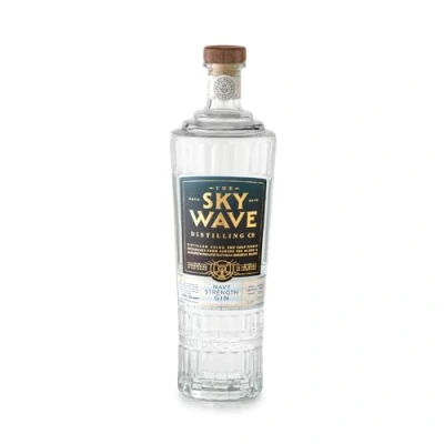 Image of Sky Wave Gin Small Batch London Dry Navy Strength Edition Hand Crafted Micro Craft Distilled In Oxfordshire 57% ABV Ideal As a Gift 700ml