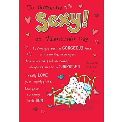 Image of Piccadilly Greetings Humour Funny Valentine&#039;s Day Card Someone Sexy 9 x 6 inches