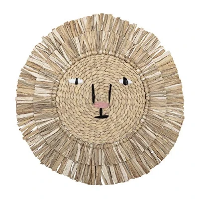Image of Bloomingville Basir Wall Decoration, Water Hyacinth, Natural, 63 cm (Diameter)