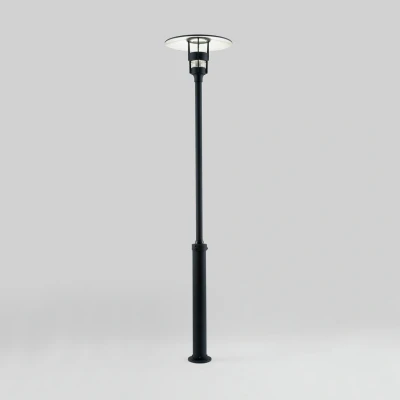 Image of Freja Outdoor Classic Head And Lamp Post Matt Black Max Watt 1x 60, E27, IP44