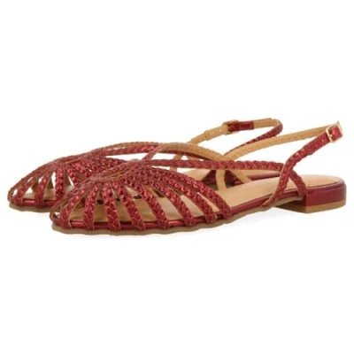 Image of Gioseppo Hingham Sandals, Women&#039;s, Size: 4, Red Synthetics/textile