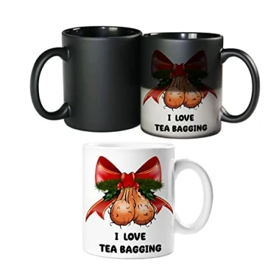 Image of Star Online I Love Tea Bagging Coffee Mug Heat Colour Changing Magic Funny Rude Gifts for Work Colleagues