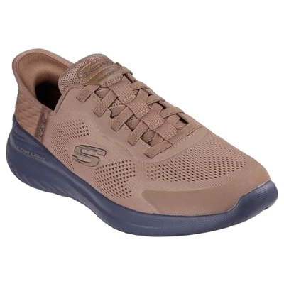 Image of Skechers Mens 2.0 Emerged Slip On Trainers Brown/Black 11