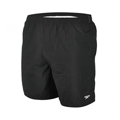 Image of Speedo Men&#039;s Essential 16&quot; Watershort, Solid Black, size:M
