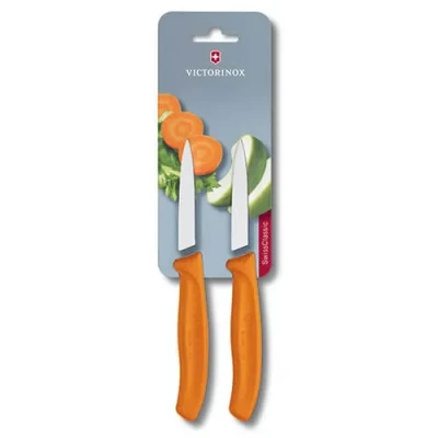 Image of Victorinox Paring Knife Swiss Classic Orange 2 Pieces