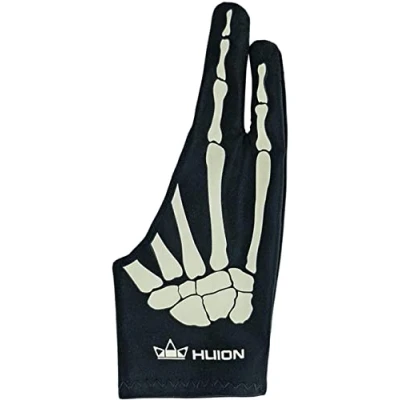 Image of HUION Skeleton Glove for Graphics Drawing Tablet, Ideal Anti fouling People who Use Tablets and Light Boxes (1 Unit of Free Size, Good Right Hand)