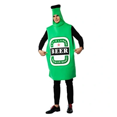Image of EraSpooky Unisex Beer Bottle Costume Fancy Dress Halloween Party Funny Outfit for Adult Women Men