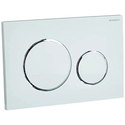 Image of Geberit cist. EMP./Push Buttons Switch sigma 20 Plastic, white (bright chrome)