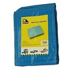 Image of 8M x 10M Blue Tarpaulin Sheet with 2 FREE coils of 6mm 15M Polypropylene Rope
