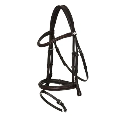 Image of LeMieux Arika Flash Bridle Brown/Silver Cob