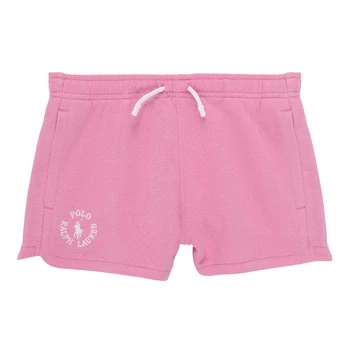 Image of Polo Ralph Lauren BIG PONY LOGO French Terry Short Tracksuit bottoms for kids, Size: 7 8y, Laguna pink