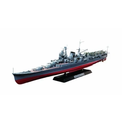 Image of TAMIYA TM78021 Mogami japanese 300078021 1:350 WWII Cruiser/Aircraft Carrier, Faithful Replica, Plastic, Crafts, Model Kit, Assembly, Unpainted, Navy Blue, Small