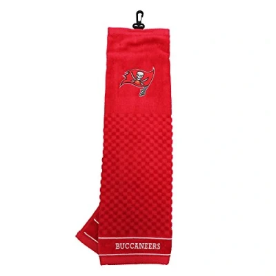 Image of Team Golf NFL Tampa Bay Buccaneers Embroidered Towel Towel, Checkered Scrubber Design, Logo