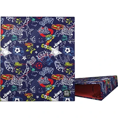 Image of Grafoplás A4 File Binder 4 Mixed Rings 40 mm Bits &amp; Bobs Pop Up Desing Collection Star FSC Certified