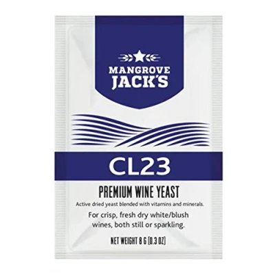 Image of Mangrove Jack’s Premium Wine Yeast CL23 8g treats 23L Dry White Blush Sparkling