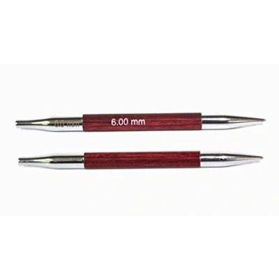 Image of KnitPro Royale: Knitting Pins: Circular: Interchangeable: Special: 11.6cm x 6.00mm, Birchwood, brass, Multi Colour, 6mm