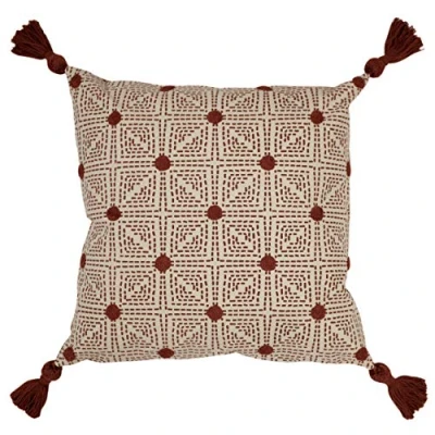 Image of furn. Chia 50X50 Poly Cushion Red Clay Cotton One Size