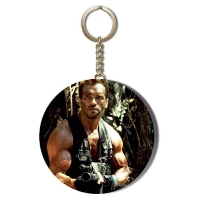 Image of Gift Insanity ARNOLD SCHWARZENEGGER PREDATOR POSE 55mm KEYRING BOTTLE OPENER