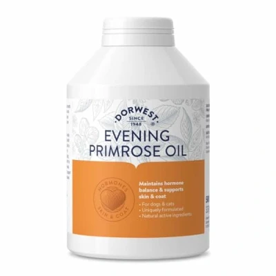Image of Dorwest Herbs Evening Primrose Oil Capsules for Dogs and Cats 500