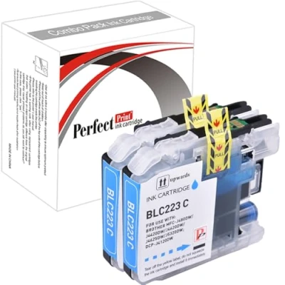 Image of 2 Cyan Compatible Ink Cartridge Replace LC223 for Brother DCP J4120DW MFC J4420DW J4620DW J4625DW J5320DW J5620DW J5625DW J5720DW Printer