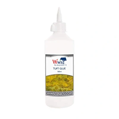 Image of War World Scenics Static Grass Tuft Glue 500ml for Model Railway Dioramas &amp; Wargame Terrain Bushes