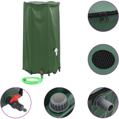 Image of vidaXL Water Tank with Tap Foldable 100 L PVC
