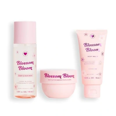 Image of I Heart Revolution, Blossom Bloom Bath &amp; Body Gift Set, All In One Mini Hair Set For Summer, Floral Scent, Vegan Cruelty Free