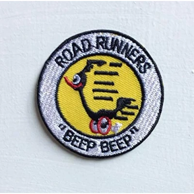 Image of Road Runners Animated Cartoon Art Badge Iron or sew on Embroidered Patch