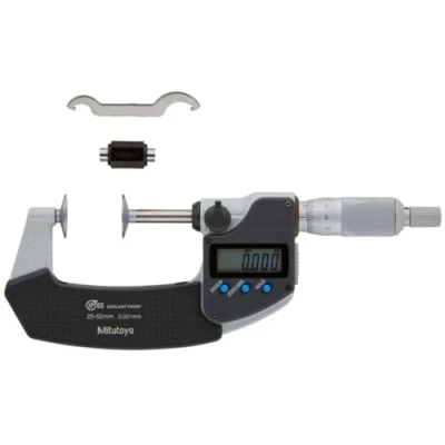 Image of Mitutoyo Digital Disc Micrometer IP65 25 50mm, Disk=20mm