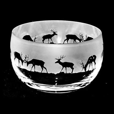 Image of Animo Glass Stag Small Crystal Bowl