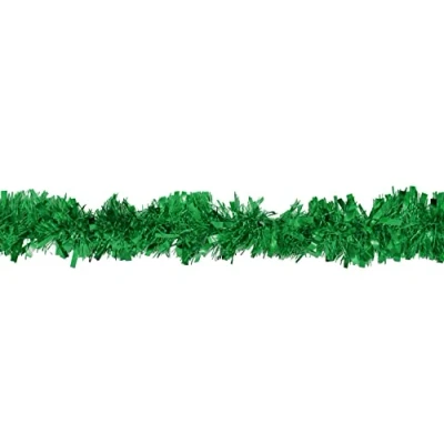 Image of Party Perfecto 1.8M CHRISTMAS Tinsel Chunky Fine Thick Hanging Luxury Tree Indoor/Outdoor Decoration (Green)