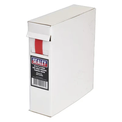 Image of Sealey Heat Shrink Tubing Red Ø12.7 6.4mm 8m