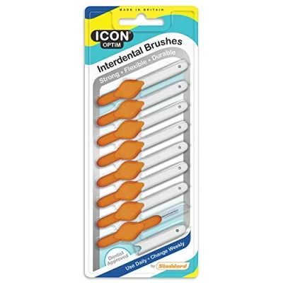 Image of ICON OPTIM Interdental Brush XXXFine Orange (Pack 8)
