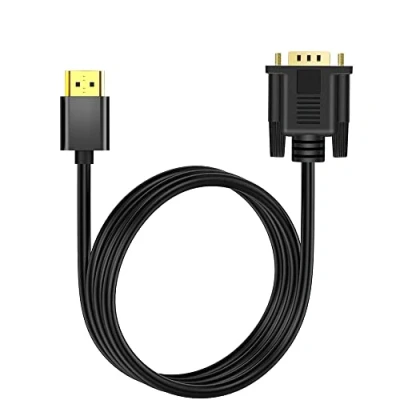 Image of CHIOINS HDMI to VGA Adapter Cable, Gold Plated Digital Video Converter Cable 1M for Projector, Desktop, Laptop, Monitor, Raspberry Pi, Roku, HDTV (1M)