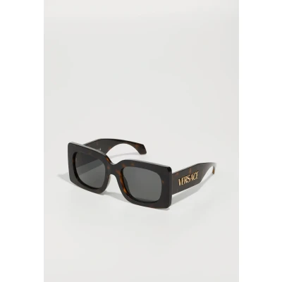 Image of Versace Woman VE4496U 108/87 Sunglasses Injected Turtle Grey Squared Normal