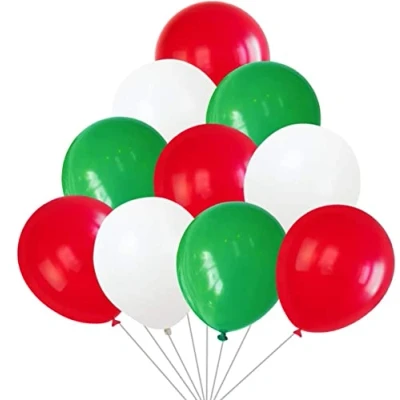 Image of 25PCS Latex Balloons 12&#039;&#039; Red White Green Football World Cup Team Fan Supporter