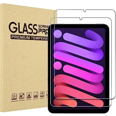 Image of KKTECH Pack of 2 Tempered Glass Screen Protector for iPad Mini 6 8.3&quot; Inch 2021,iPad 6th Generation 2021 [Ultra Clear] [Anti Scratch] [9H Hardness]