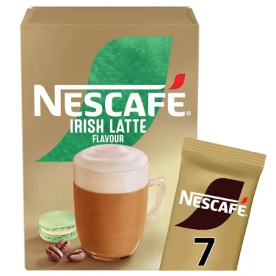 Image of NESCAFÉ Irish Latte Instant Coffee 7 Sachets, 100percent Responsibly Sourced Pack of 1
