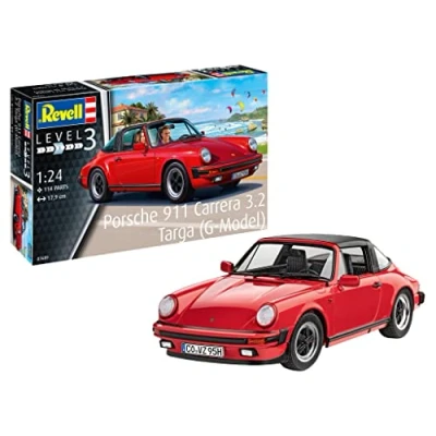 Image of Revell 07689 Porsche 911 Carrera 3.2 Targa (G Model) 1:24 Scale Unbuilt/Unpainted Plastic Model Kit